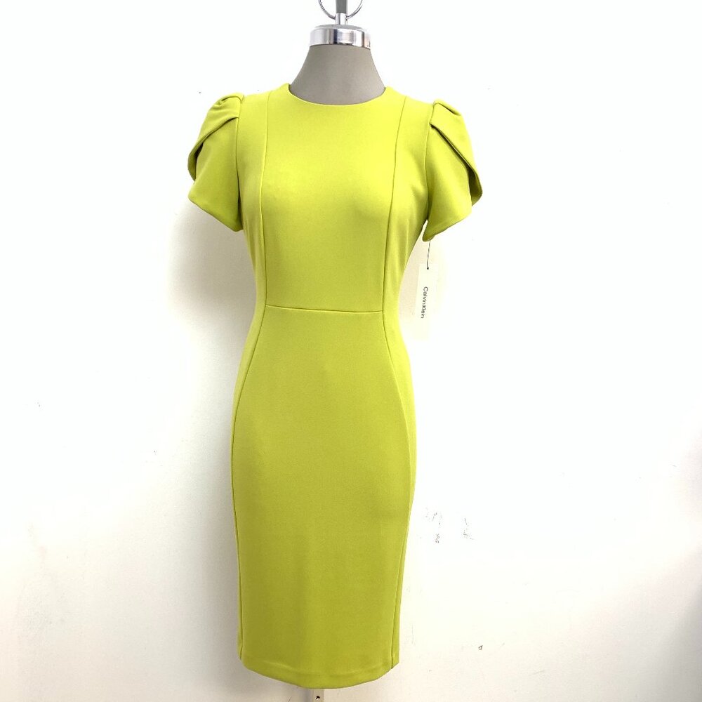 Calvin Klein Lime Green Midi Dress